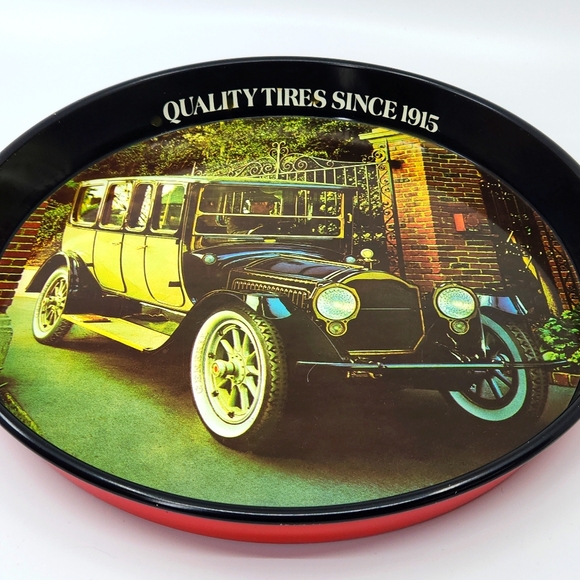 Vintage General Tire 1917 Packard 12-Cylinder Imperial Limousine Metal Tray